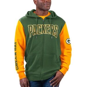 Green Bay Packers Men's G-III Sports/ Carl Banks Green Full-Zip Hoodie Sz S NWT
